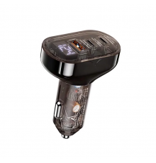 Автомобільний зарядний пристрій REMAX Cybo Series PD+QC Transparent Fast Car Charger with Digital Display Black ( )