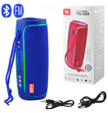 Bluetooth-колонка з RGB ПІДСВІЧУВАННЯМ, speakerphone, радіо, blue