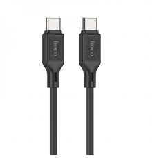 Кабель HOCO Cool silicone charging data cable for Type-C to Type-C Black ( )