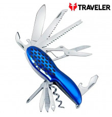 Багатофункціональний ніж Traveler з інструментами Black/Blue