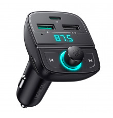 АЗП з FM-модулятором UGREEN FM&Bluetooth Transmitter&Car Charger + TF Slot Black ( )