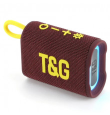 Bluetooth-колонка з RGB ПІДСВІЧУВАННЯМ, speakerphone, радіо, maroon