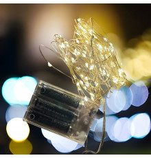 Світлодіодна гірлянда на батарейках AAA, м ( LED), тепле світло, режими