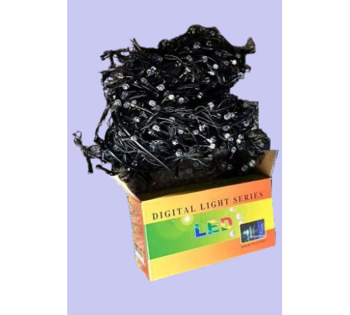 4480-код 2025 Черный  Провод Гирлянда 18m 350 led  MIX v8dimor r black with      4-10  (50)