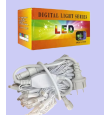 4483 2025 Білий Провід Гірлянда 8m 80 led 2,30мм Вулична Білий white wire  7-10 (20)