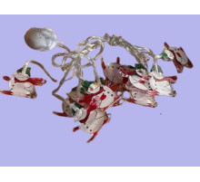 Гирлянда музыкальн Дед Морозик USB 10LED - 2,5 м теплый И микс  10*20   sf-7  sf-8  код 2814   (100)