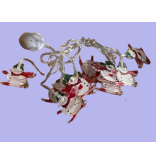 Гірлянда музичний Дід Морозик USB 10LED - 2,5 м теплий І мікс 10*20 sf-7 sf-8 код 2814 (100)