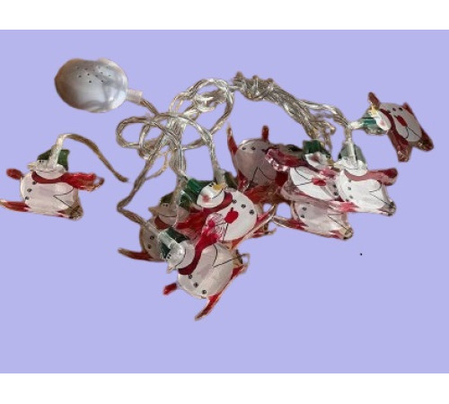 Гирлянда музыкальн Дед Морозик USB 10LED - 2,5 м теплый И микс  10*20   sf-7  sf-8  код 2814   (100)